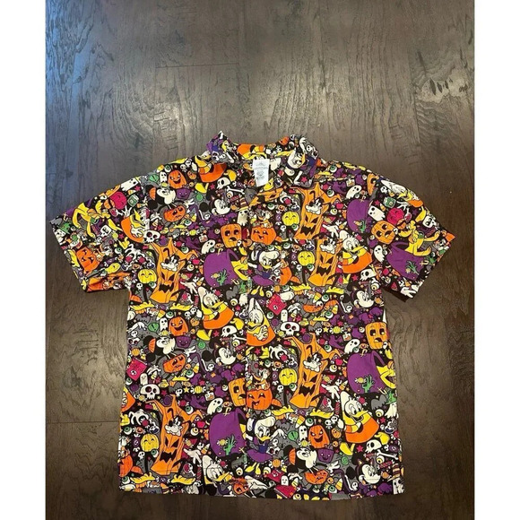 Disney Parks Mickey & Friends Halloween Camp Shirt‎ b19 - Picture 1 of 3